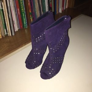 Purple With Rhinestones hot shoes